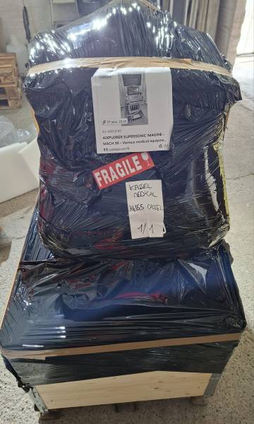 Expédition de palette par un coursier entre Paris (France) et Leipzig (Allemagne)